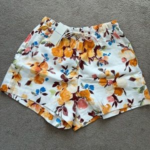 Floral Linen Shorts
